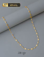 KT1011701 - Anti Tarnish Gold Plated Simple Star Chain Necklace 1-Zilmor