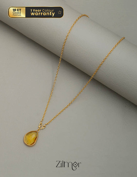 PE101063 - Gold toned Simple chain With Pendant (color option) 1-Zilmor
