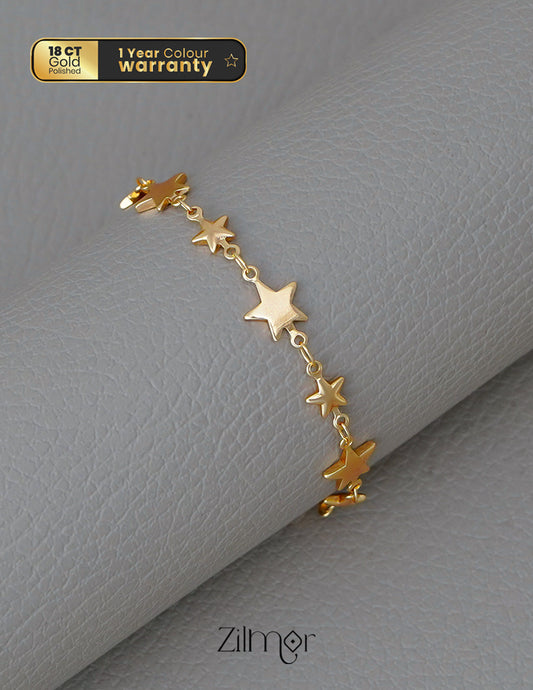 KT1011702- Anti-Tarnish Star Design Bracelet 1-Zilmor