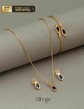 Gold toned Naga necklace with matching Bangle (color option) - TR10019 1-Zilmor