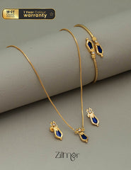 Gold toned Naga necklace with matching Bangle (color option) - TR10019 1-Zilmor