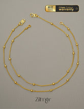 KY101621 - Gold Tone pair Anklet 1-Zilmor