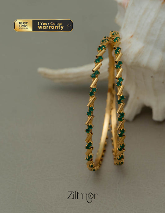 AD stone bangle (Pair) - KF100803