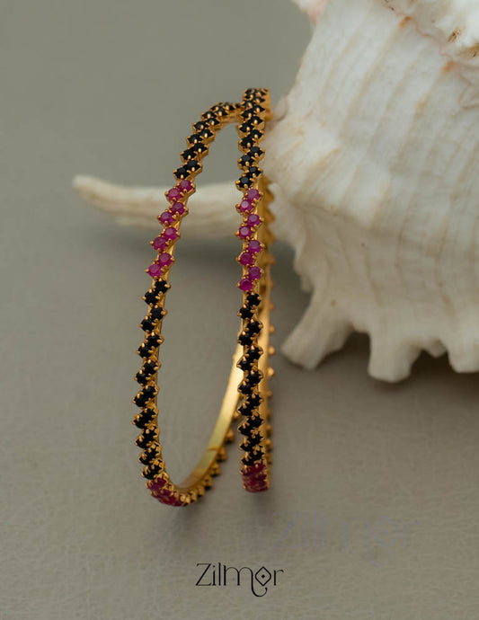 AD stone bangle (Pair) - KF100805 1-Zilmor