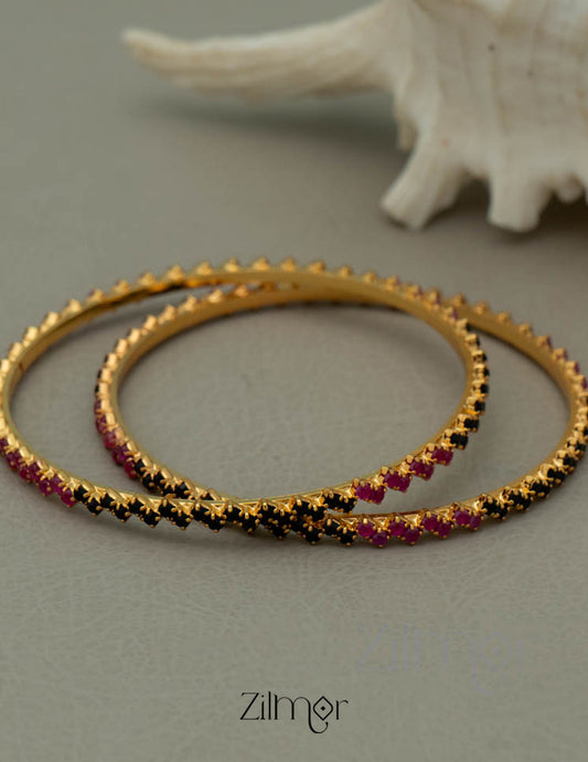 AD stone bangle (Pair) - KF100805 2-Zilmor