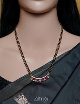 AG1011555 - Gold Plated AD Stone Pendant Mangalsutra Necklace 3-Zilmor