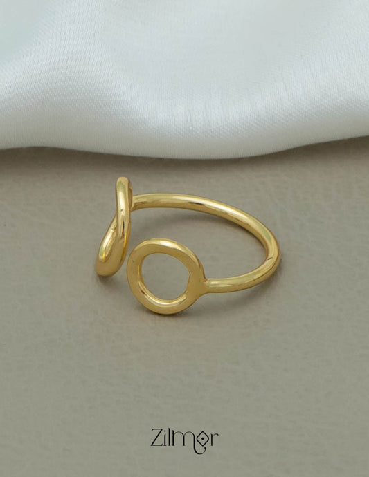 AS101127 - Open Face Golden Ring 2-Zilmor