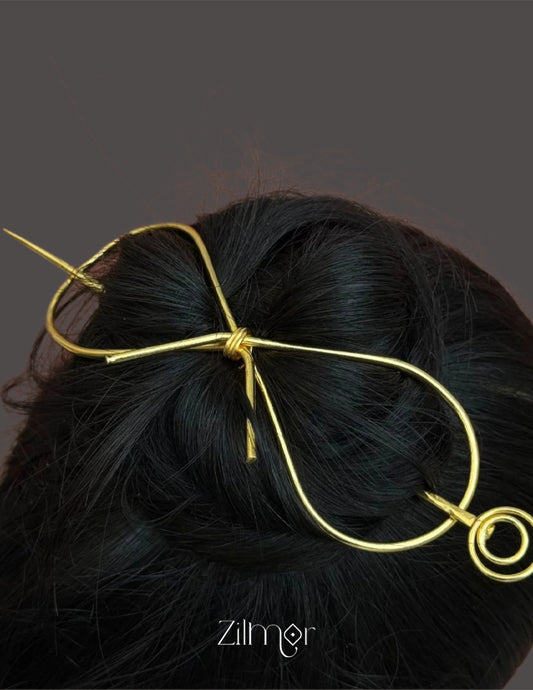 AS1011669- Gold tone Infinite Hair Pin 2-Zilmor