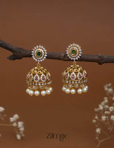 BH101376 - Premium Quality AD Jhumka Earring 1-Zilmor