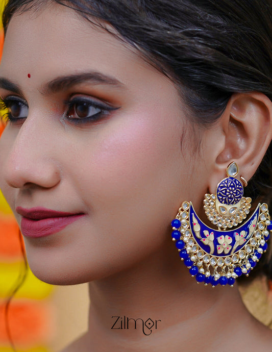 Chandbali Wedding Earrings - KG100836 2-Zilmor