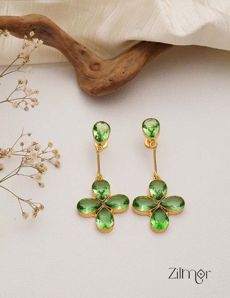 Crystal Stone Earrings (color option) - KE100442 6-Zilmor