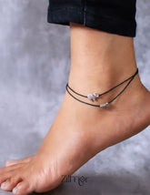 Elephant and Small beads Minimal Anklet - KY100274