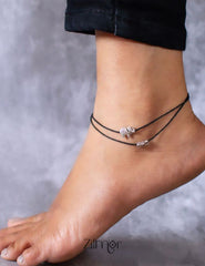 Elephant and Small beads Minimal Anklet - KY100274