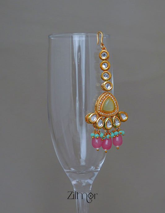 FS1011236 - Kundan & Beaded Maang Tikka 1-Zilmor