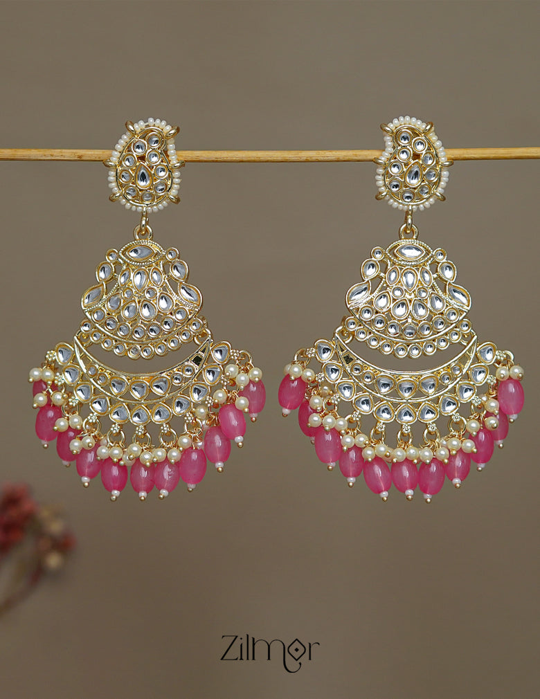 FS1011239 - Designer Kundan Chandbali Earrings
