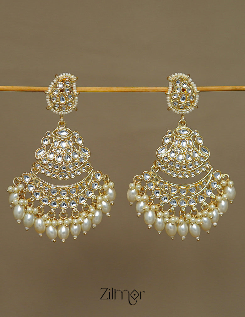 FS1011239 - Designer Kundan Chandbali Earrings 3-Zilmor