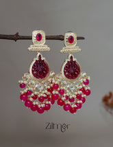 FS1011242 - Beads hanging Chandbali Earrings 1-Zilmor