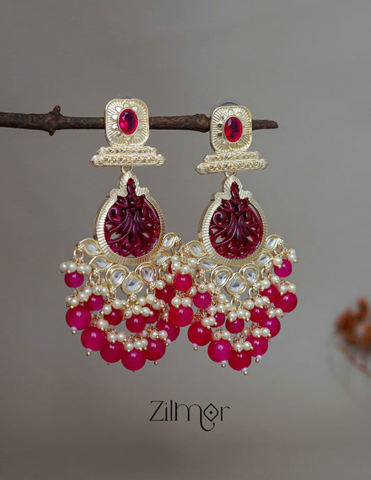 FS1011242 - Beads hanging Chandbali Earrings 1-Zilmor