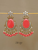 FS1011243 - Kundan Stud Drop Earrings 1-Zilmor