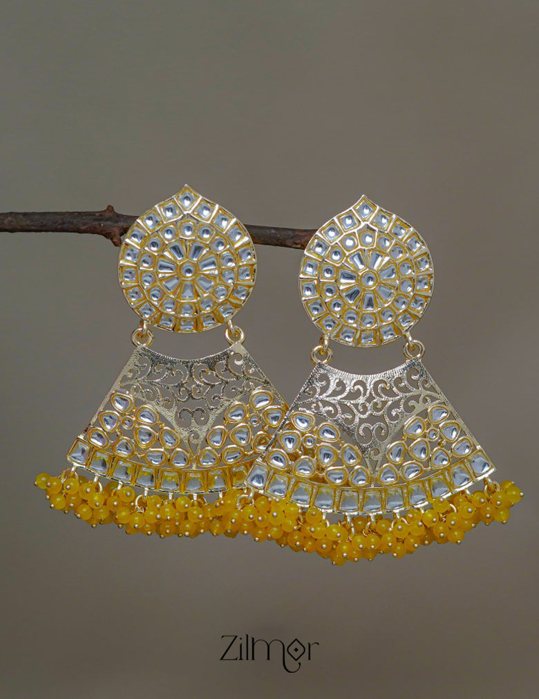 FS1011248 - Gold Filigree Chandbali Earrings 6-Zilmor