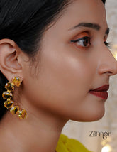 Glossy Stone Raindrop Earrings - KE100747 1-Zilmor