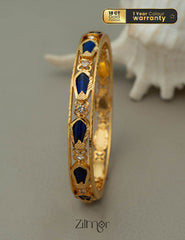 Gold-plated Nagapadam Statement Bangle SG10074 1-Zilmor
