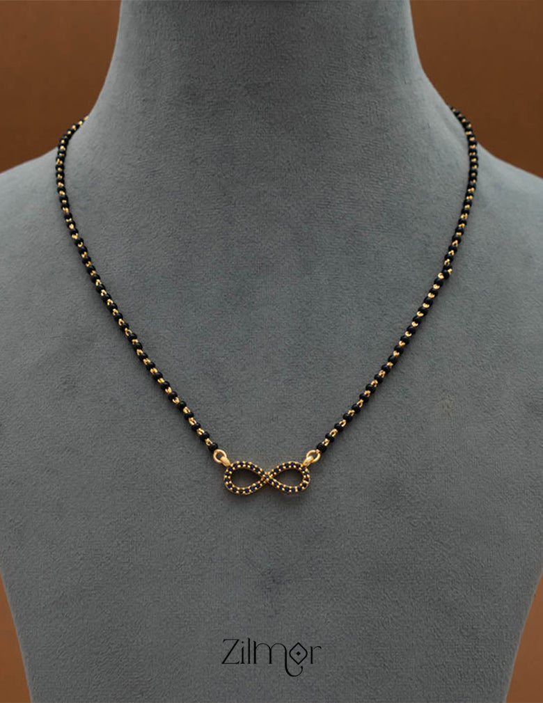 Gold Plated AD Stone Pendant Mangalsutra Necklace - KE100433