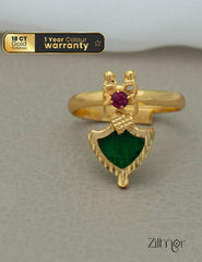 Gold Plated Adjustable Palakka Ring (color option) 2-Zilmor