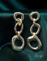 Gold Plated Dangler Earrings - PT100370