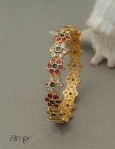 Gold Plated stone bangle - SR100535 1-Zilmor