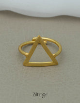 Gold Triangle Adjustable Ring - KC100699 1-Zilmor