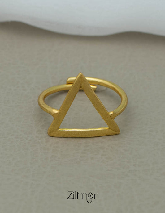 Gold Triangle Adjustable Ring - KC100699 1-Zilmor