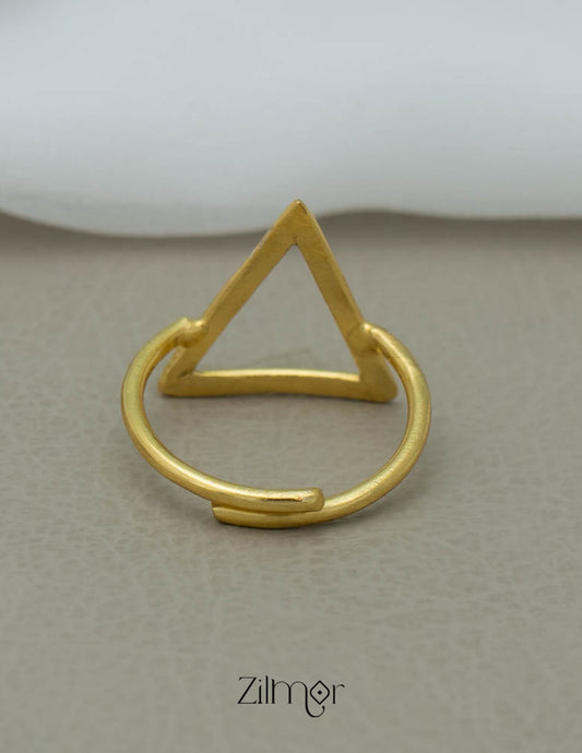 Gold Triangle Adjustable Ring - KC100699 2-Zilmor