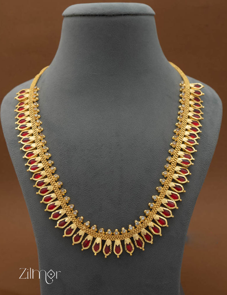 Gold tone Nagapadam Long Necklace Haram - PP100267