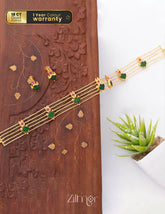 Gold tone palakka choker necklace set with Earrings AG10102 1-Zilmor