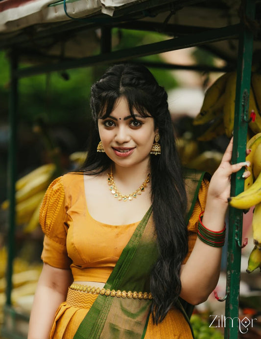 Gold tone palakka coin Necklace Earrings set - PP100234