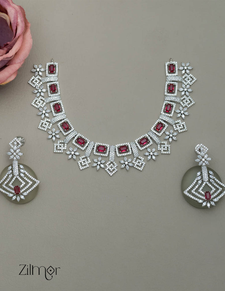 Hafsah- AD Necklace Set 1-Zilmor