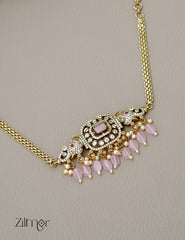 KA1011494 - Antique AD Stone Haati Neckpiece Earrings Set 3-Zilmor