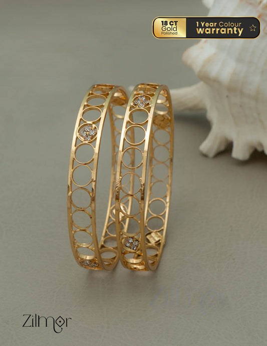 KF101045 - AD stone Bangle (Pair) 1-Zilmor