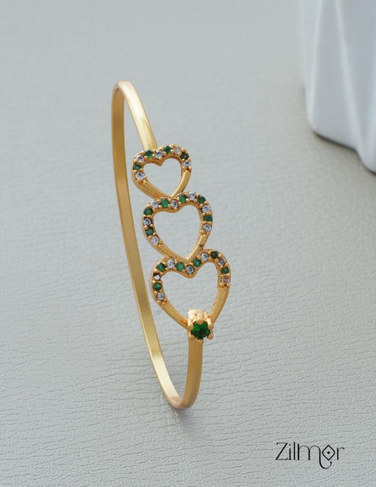 KF1011351 - Gold Plated AD Stone Openable Bangle 2-Zilmor
