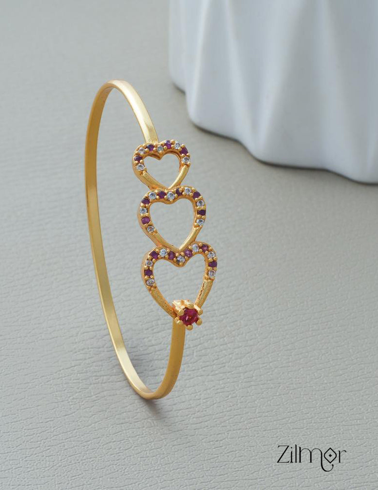 KF1011351 - Gold Plated AD Stone Openable Bangle 3-Zilmor