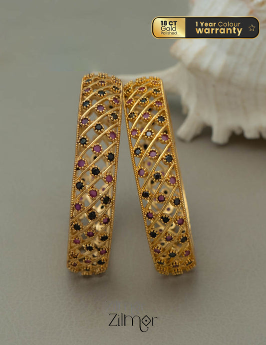 KF101276 - Gold Plated AD Bangle (pair) 1-Zilmor