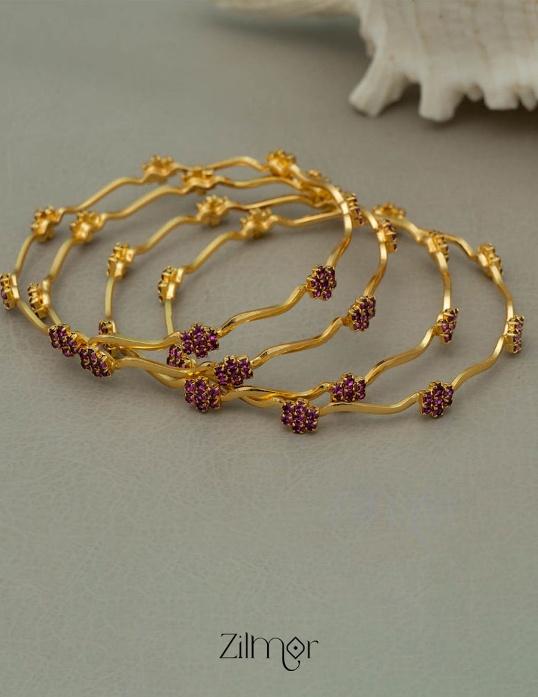 KF101661 - Gold Plated AD Bangles
