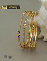 KF101663 - Gold Plated AD Bangles 1-Zilmor