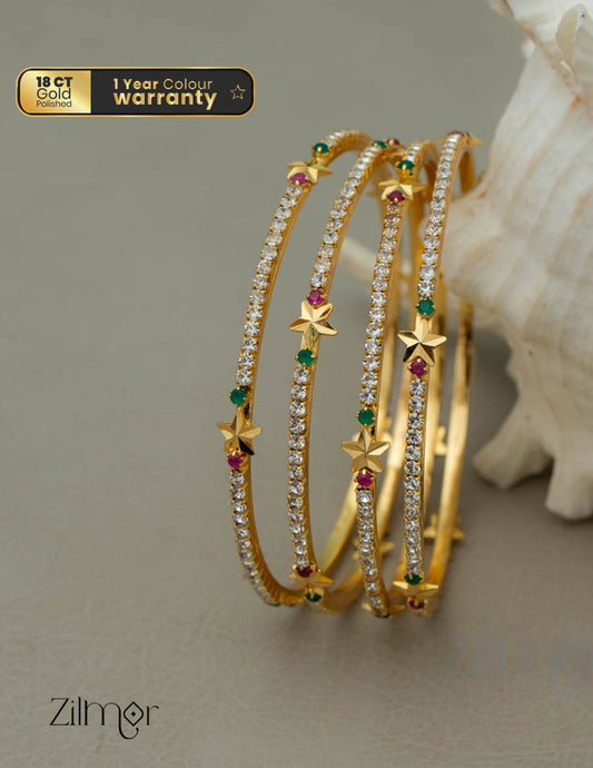 KF101663 - Gold Plated AD Bangles 1-Zilmor