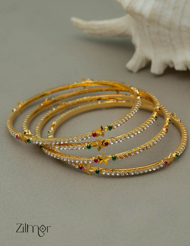 KF101663 - Gold Plated AD Bangles