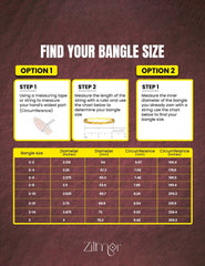 KF101677 - Gold Plated AD Stone Kashu Lakshmi Bangles 3-Zilmor