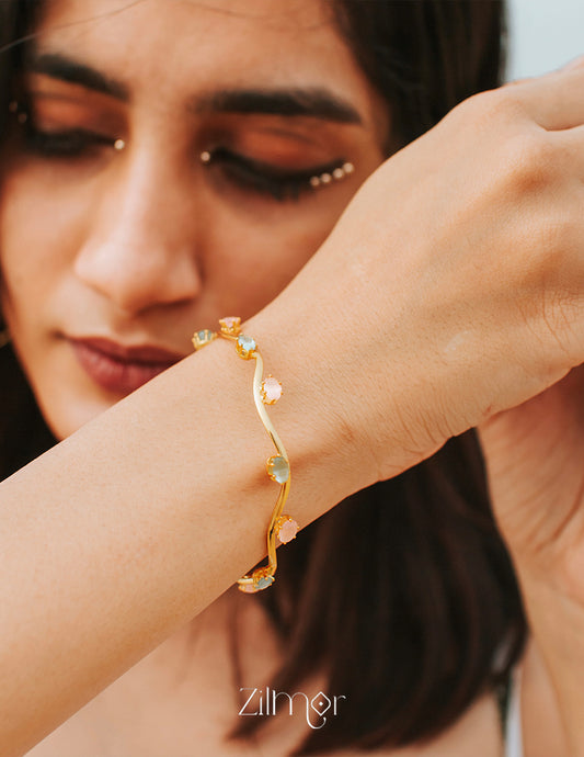 KF101765 - Rubaan Elegant Stone Bangle (color option) - Pair 2-Zilmor