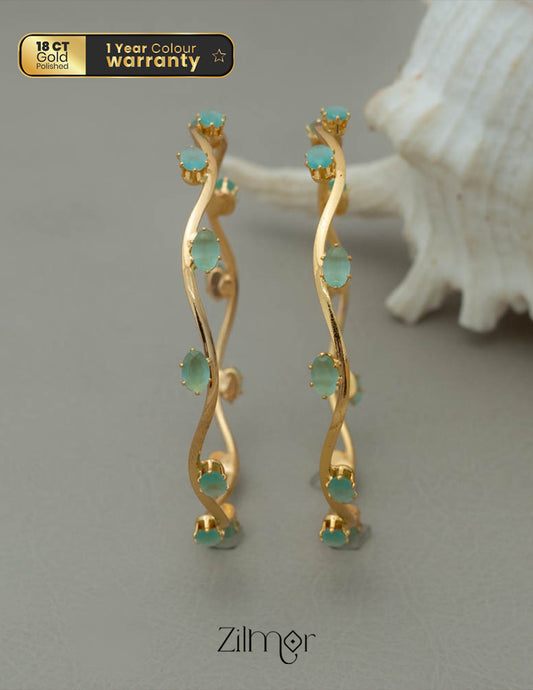 KF101765 - Rubaan Elegant Stone Bangle (color option) - Pair 1-Zilmor