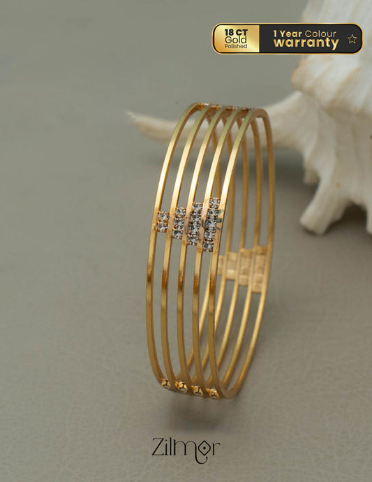 KF200154 - Gold Plated stone bangle 1-Zilmor